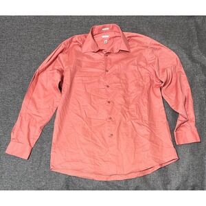 Van Heusen Regular Fit Men's 16 1/2 34/35 Salmon Pink Long Sleeve Shirt
